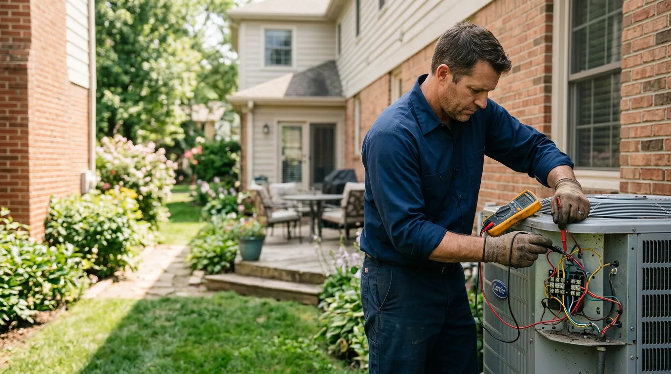 HVAC technician working near Mojave, CA